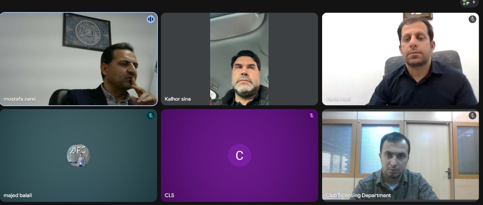 برگزاری جلسه آنلاین دپارتمان صدور مجوز باشگاهی با مدیران عامل باشگاه لیگ یک
