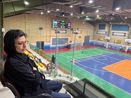 رصد دیدارهای لیگ برتر فوتسال بانوان توسط شهرزاد مظفر و کادر فنی تیم ملی