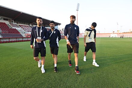 گزارش تصویری از ورود تیم ملی فوتبال ایران به ورزشگاه راشد شهر دبی