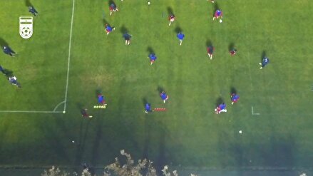 تمرین تیم ملی از نمای هوایی