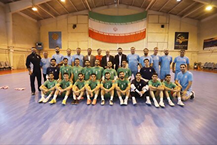 گزارش تصویری از تمرین تیم ملی فوتسال ایران با حضور مهدی تاج، رئیس فدراسیون فوتبال