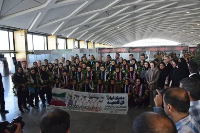 تیم ملی فوتبال بانوان وارد مشهد شد