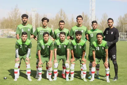 پیروزی تیم ملی فوتبال امید مقابل نساجی