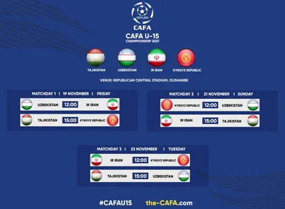 اعلام برنامه زمانبندی رقابتهای زیر 15 سال کافا