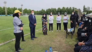 دیدار دوستانه تیم های ملی فوتبال بانوان بزرگسالان و زیر 20 سال 