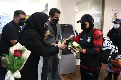 ورود تیم ملی فوتبال بانوان به تهران