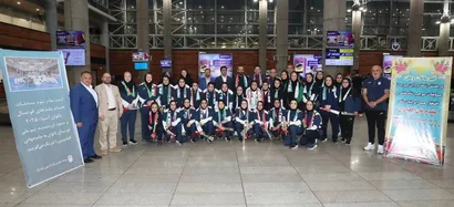 تیم ملی فوتسال بانوان وارد فرودگاه امام خمینی (ره )شد