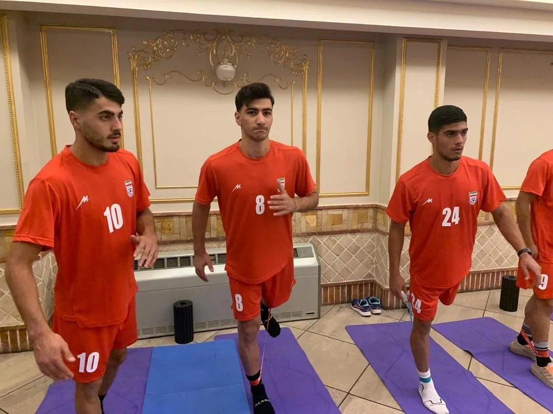 تمرین صبحگاهی تیم ملی امید در هتل