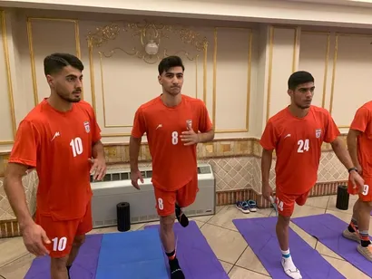 تمرین صبحگاهی تیم ملی امید در هتل