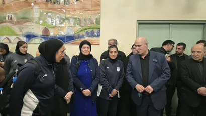 گزارش تصویری از ورود تیم ملی فوتبال بانوان به مرز بازرگان